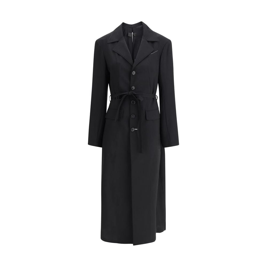 Black Fleece Wool Coat