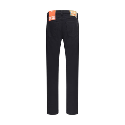 Black Cotton Slim Fit Jeans