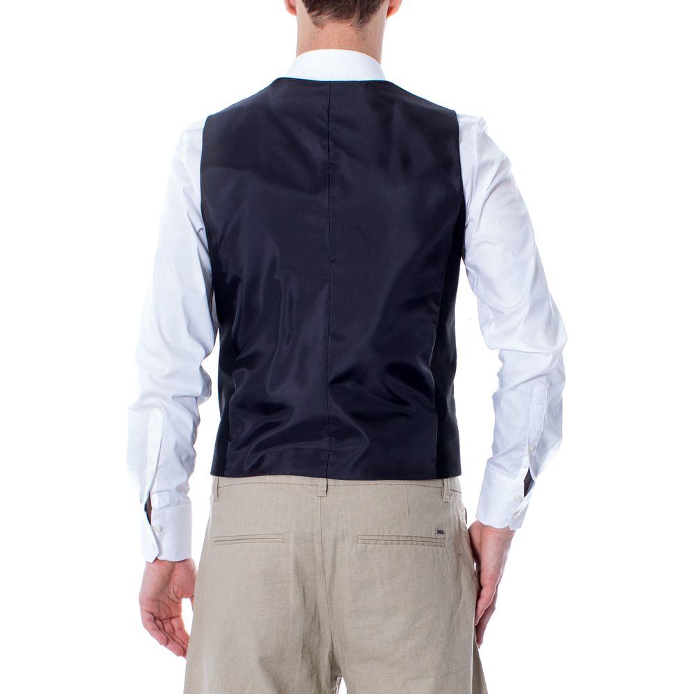 Black Polyester Waistcoat