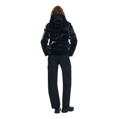 Black Polyester Coat