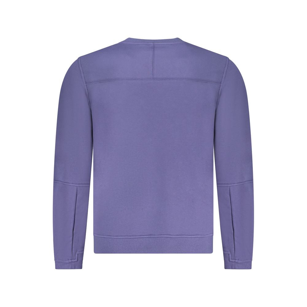 Blue Cotton Men Sweater