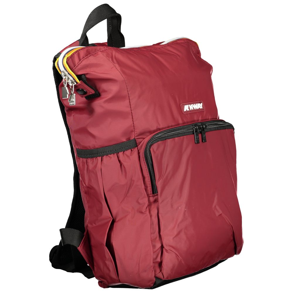 Red Polyamide Unisex Backpack