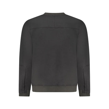 Black Cotton Men Sweater