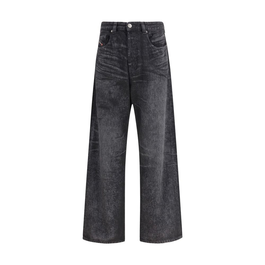 Black Cotton Relaxed Fit Jeans