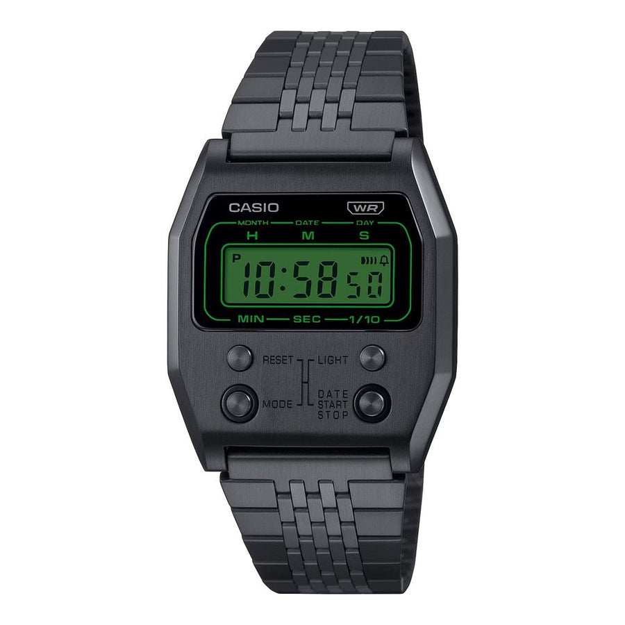 Black Stainless Steel Digital Watch