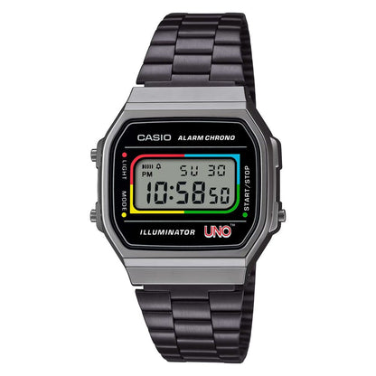 Black Stainless Steel Digital Watch