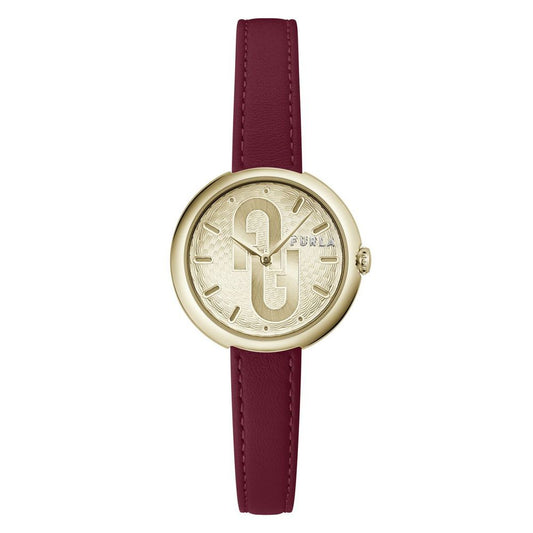Red Leather Dress Watch
