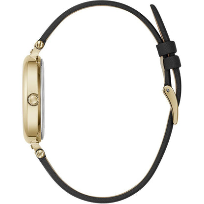 Black Leather Dress Watch