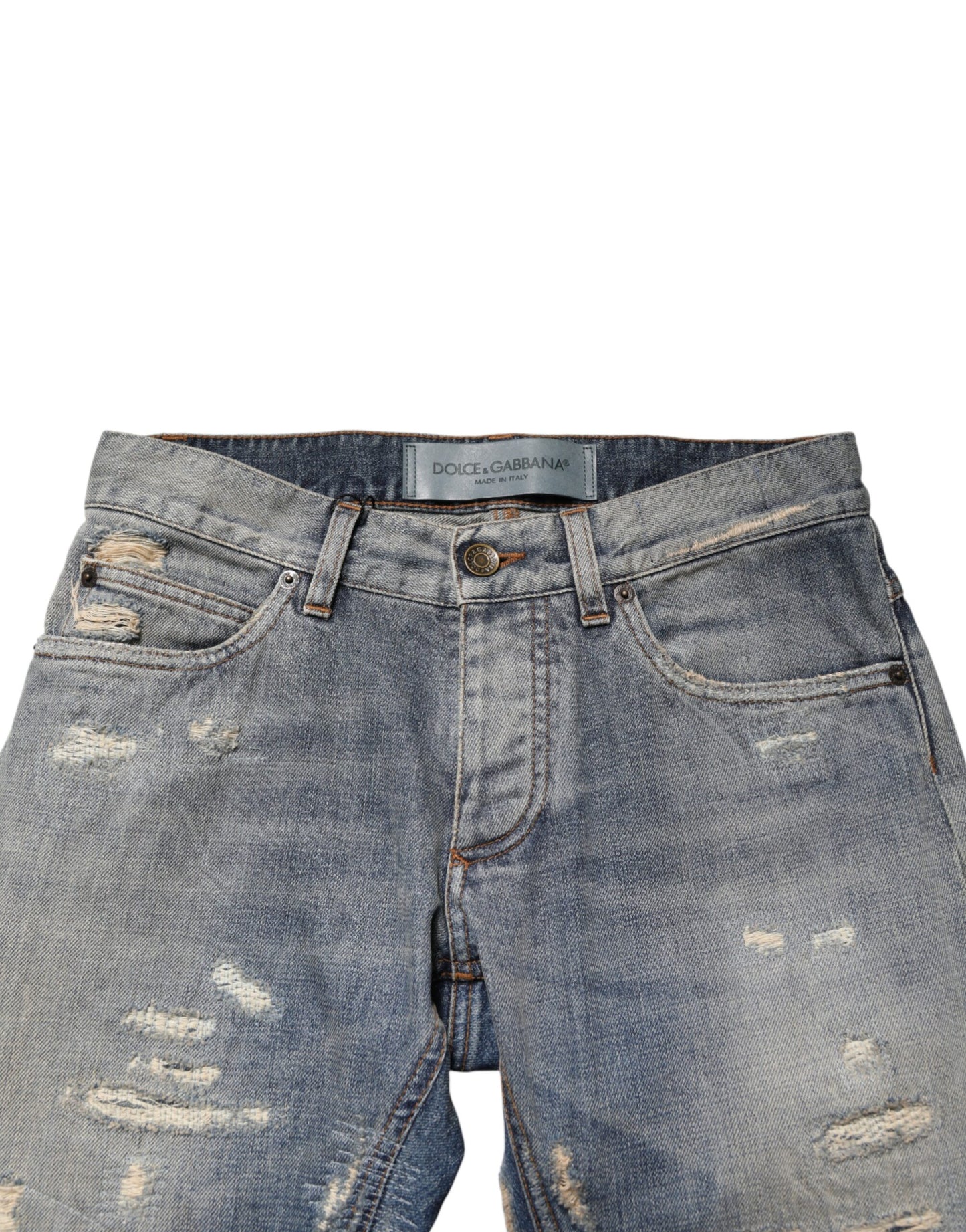 Blue Tattered Men Skinny Denim Trouser Jeans