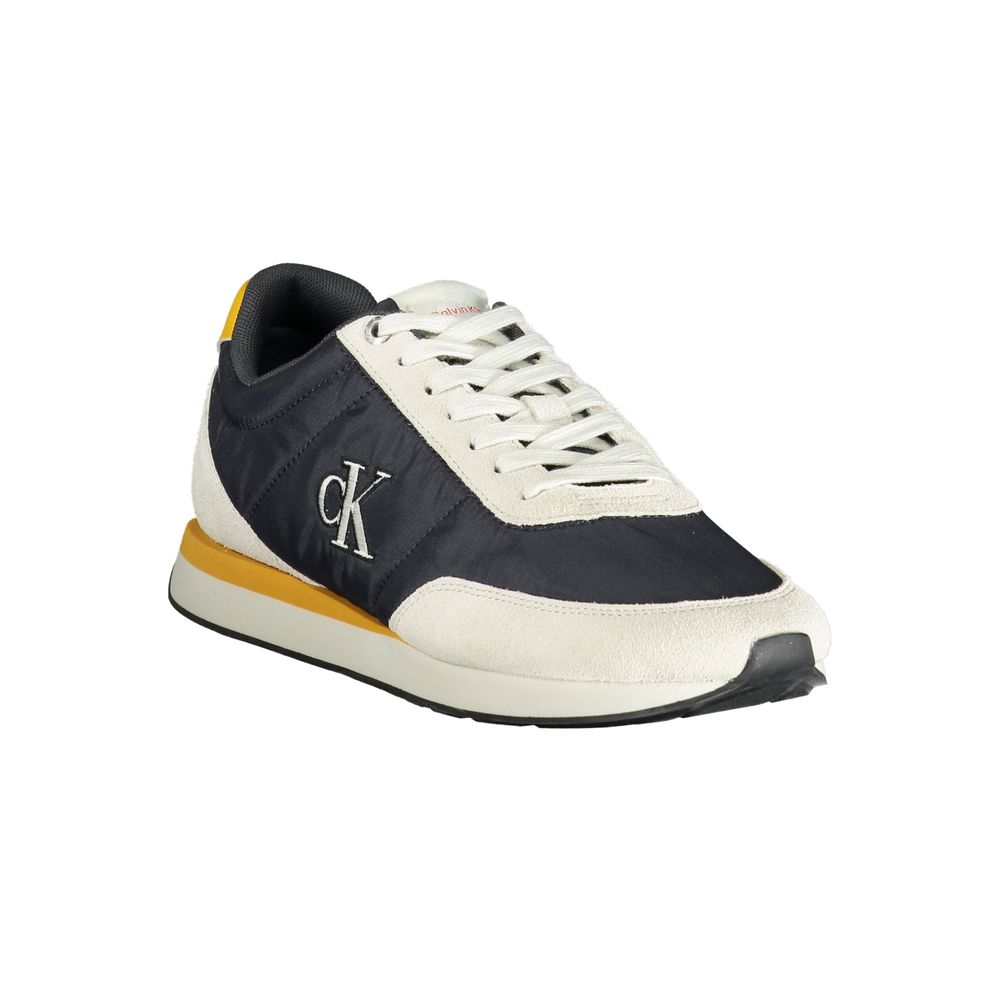 Blue Polyester Men Sneaker