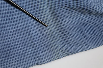 Blue Cotton Stretch Men Chino Trouser Pants