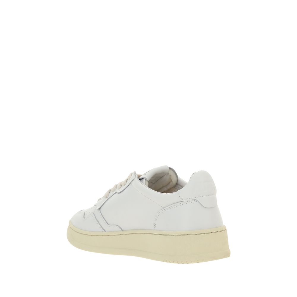 White Calf Leather Bos Taurus Low Top Sneakers