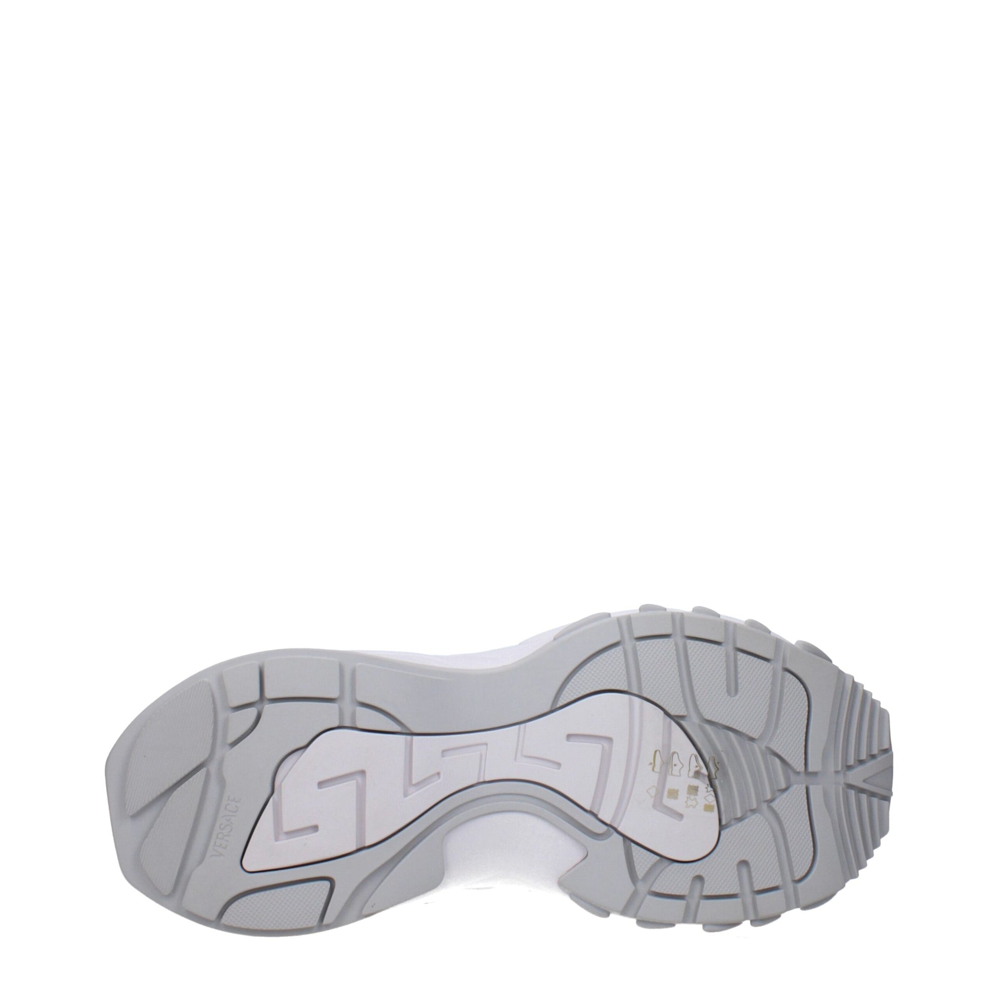 White Fabric Chunky Sneakers