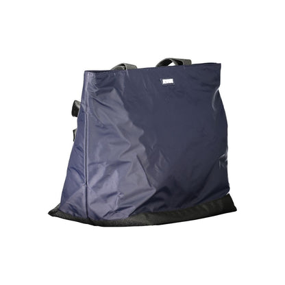 Blue Polyester Handbag