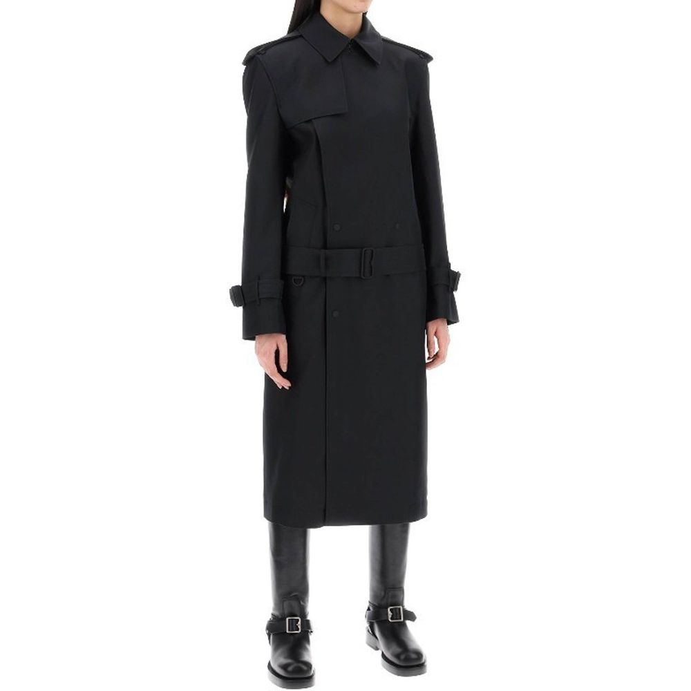 Black Polyester Coat