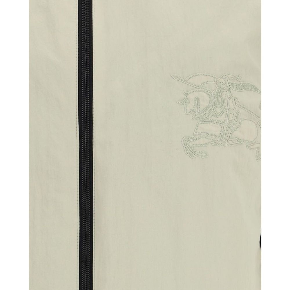 Gray Polyamide Full-Length Jacket