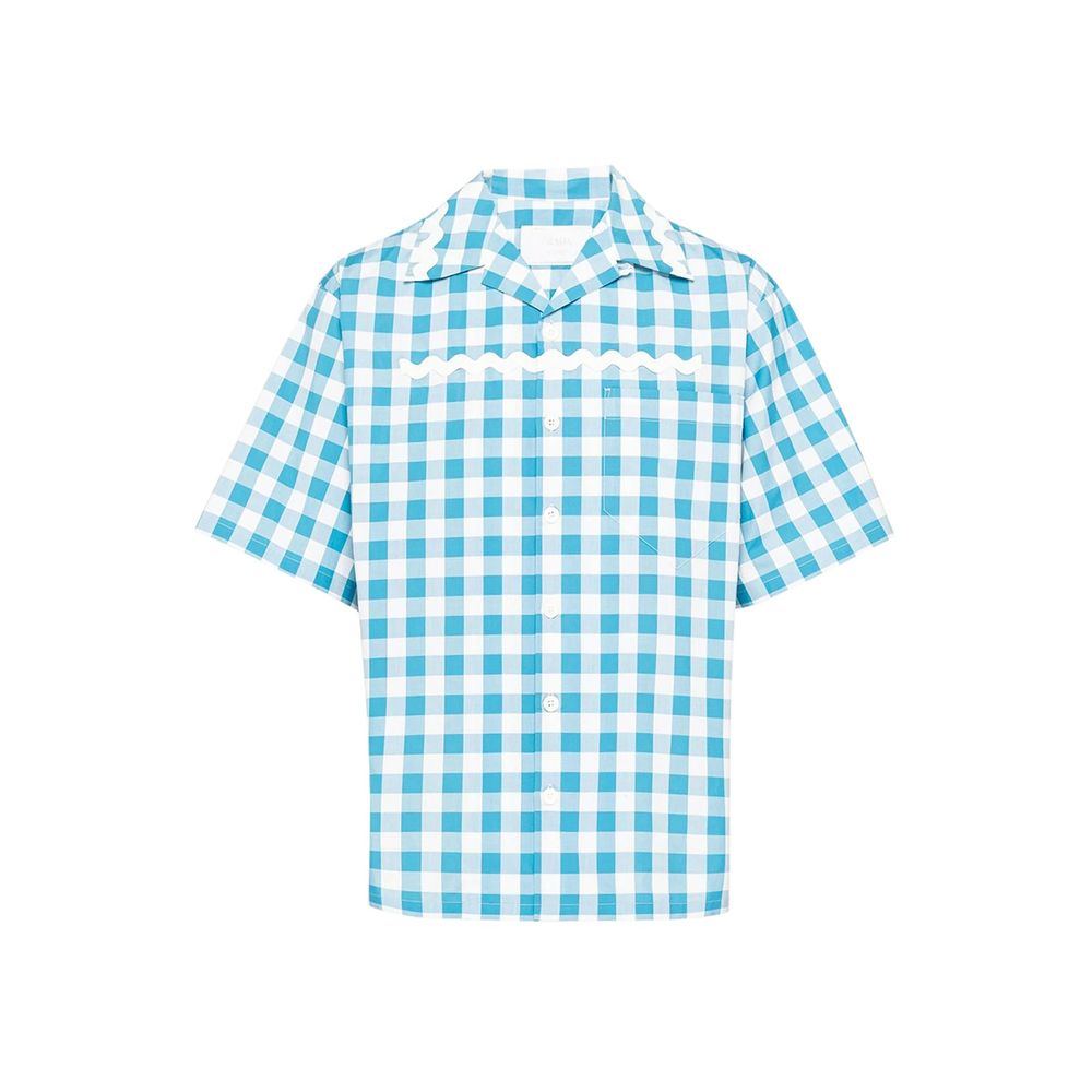 Blue Cotton Shortsleeve Shirt