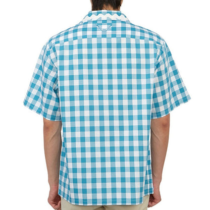 Blue Cotton Shortsleeve Shirt