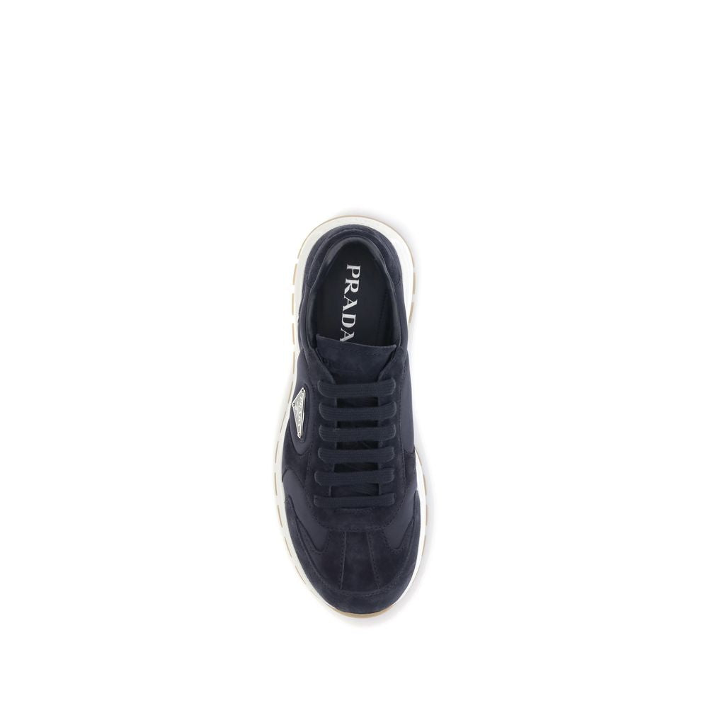 Black Recycled Polyamide Athletic Sneakers