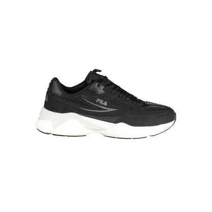 Black Polyester Men Sneaker