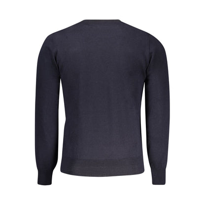 Blue Wool Men Sweater