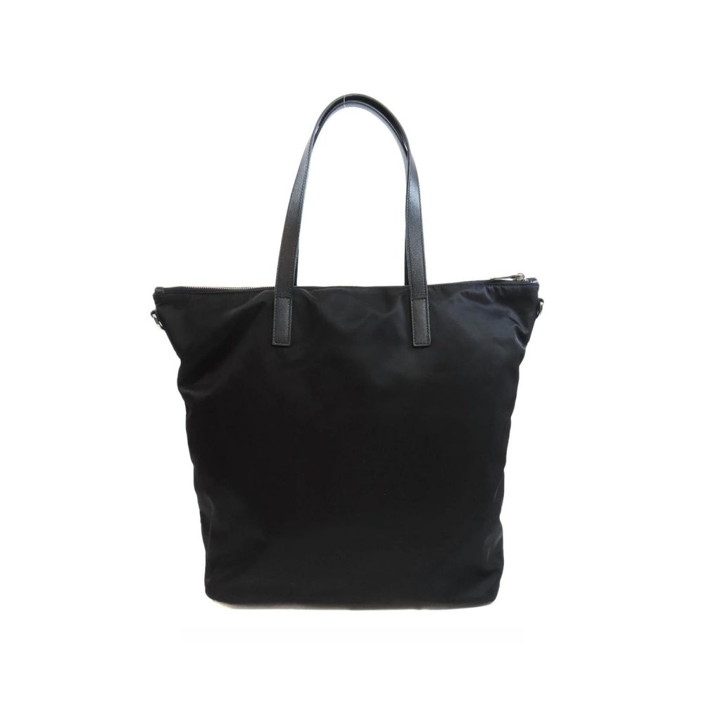 Black Nylon Tote Bag