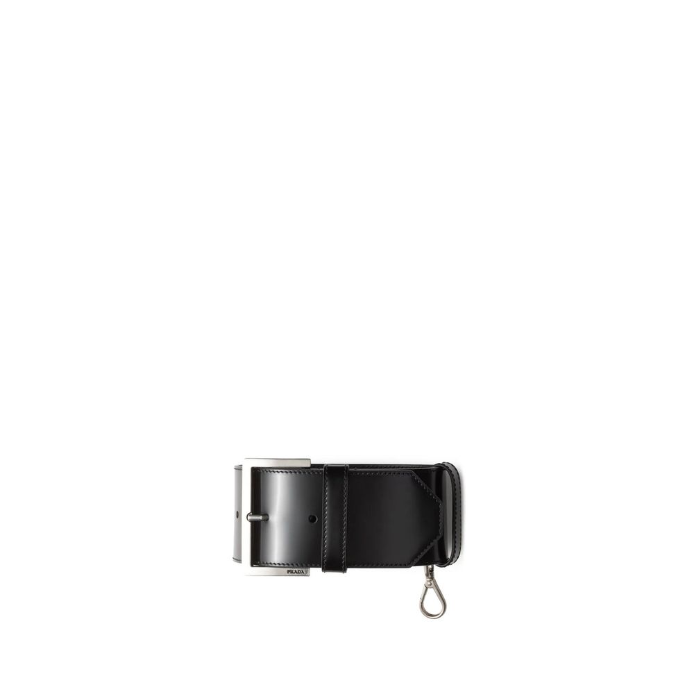 Black Calfskin Shoulder Strap