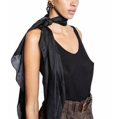 Black Silk Scarf