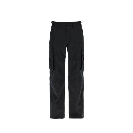 Black Cotton Cargo Pants