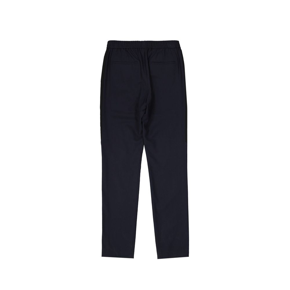 Blue Wool Casual Pants