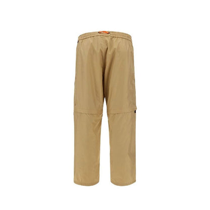 Beige Nylon Cargo Pants
