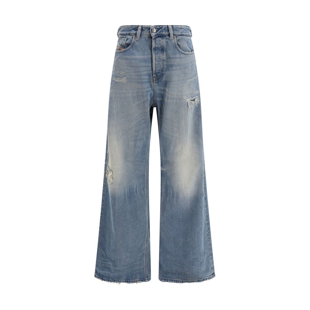 Blue Cotton Relaxed Fit Jeans