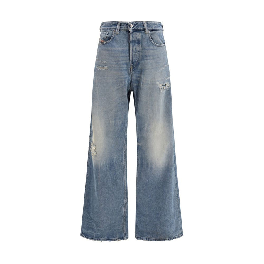 Blue Cotton Relaxed Fit Jeans