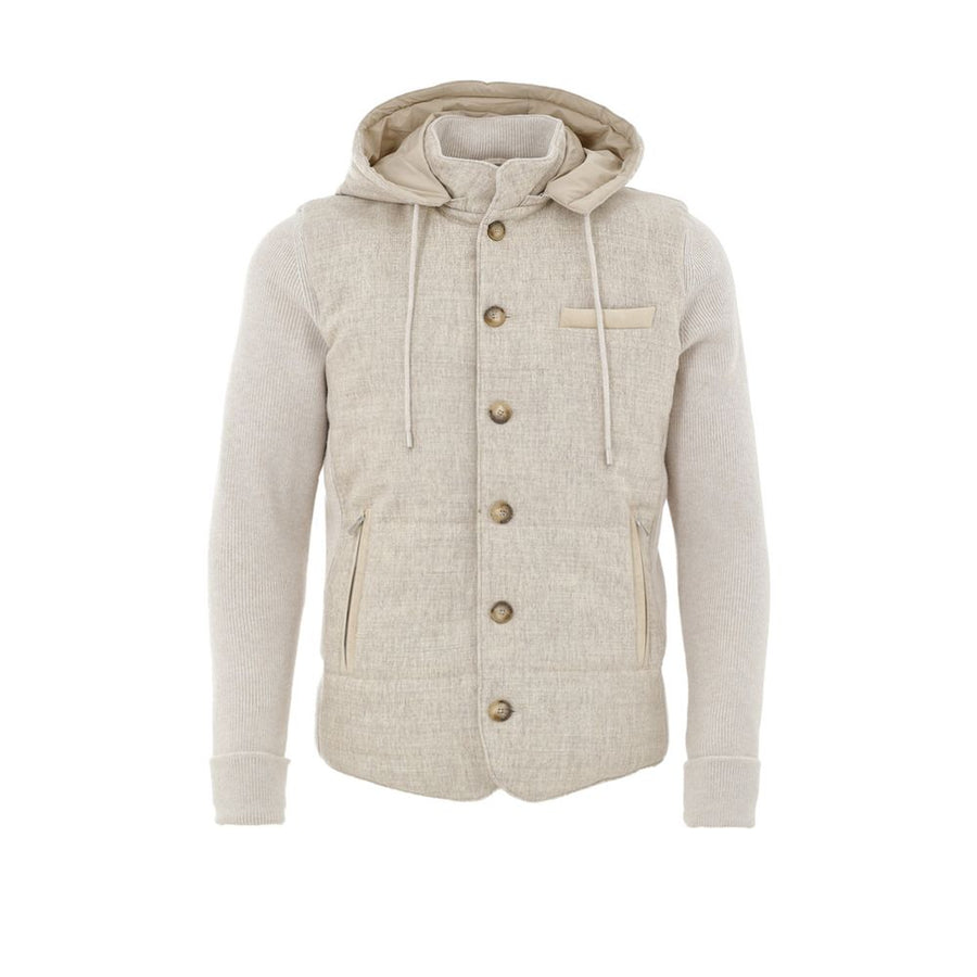 Beige Wool Shell Jacket