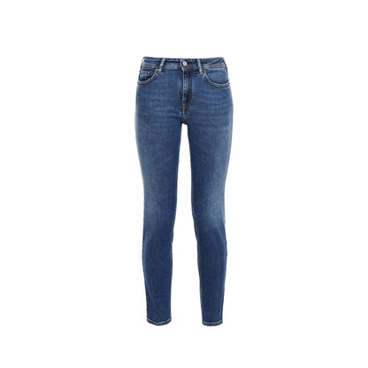 Blue Cotton Skinny Jeans