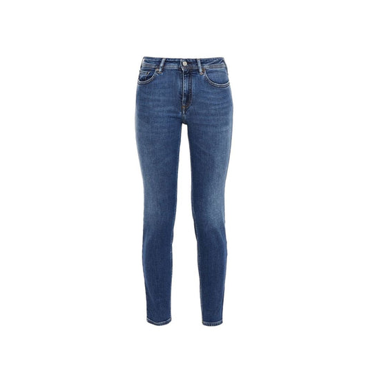 Blue Cotton Skinny Jeans