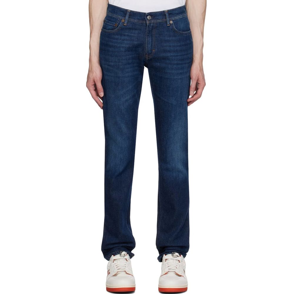 Blue Cotton Slim Fit Jeans