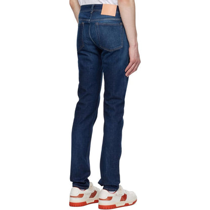 Blue Cotton Slim Fit Jeans