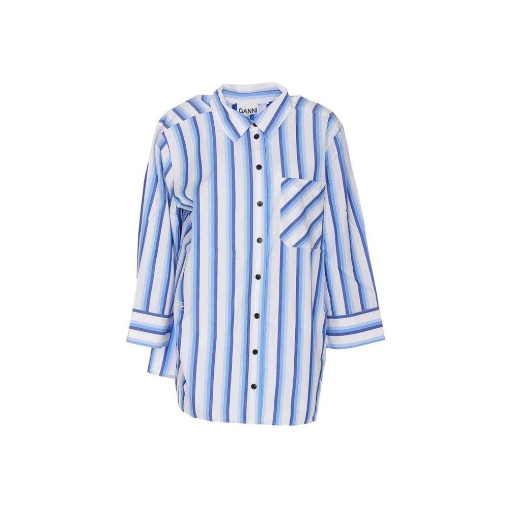 Blue Cotton Pattern Shirt