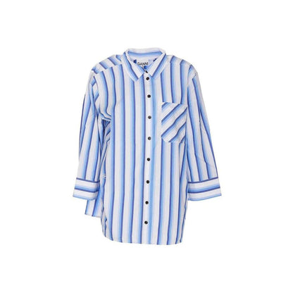 Blue Cotton Pattern Shirt