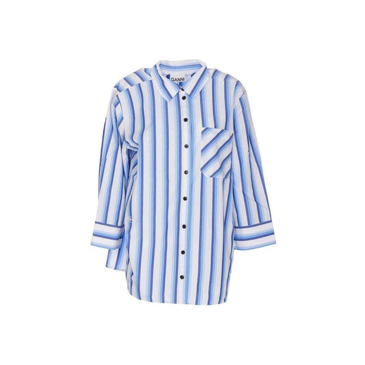 Blue Cotton Pattern Shirt