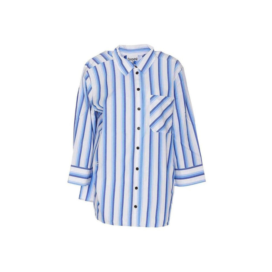 Blue Cotton Pattern Shirt
