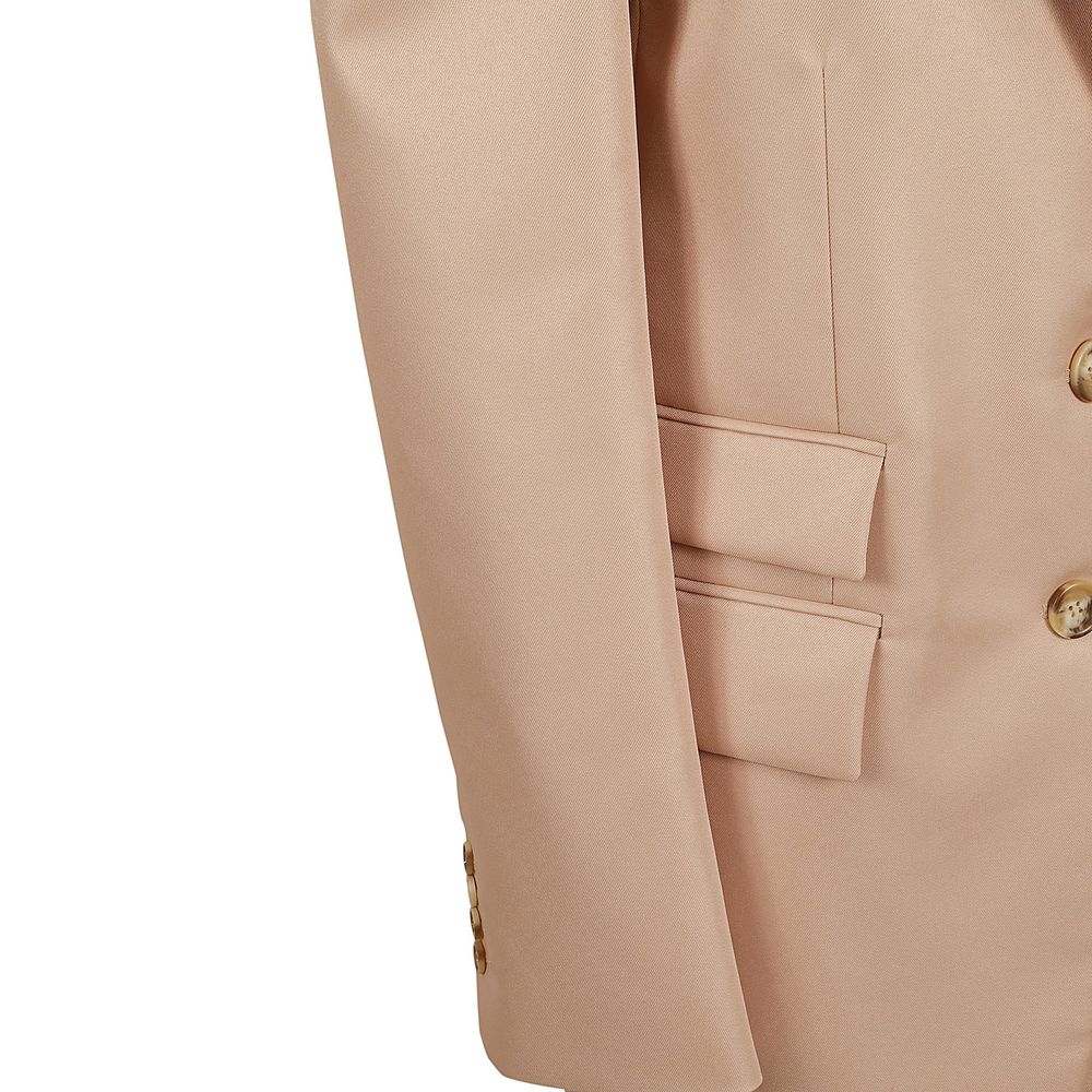 Beige Polyester Blazer