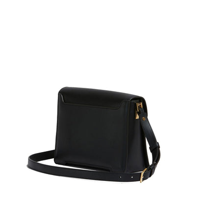 Black Calfskin Shoulder Bag