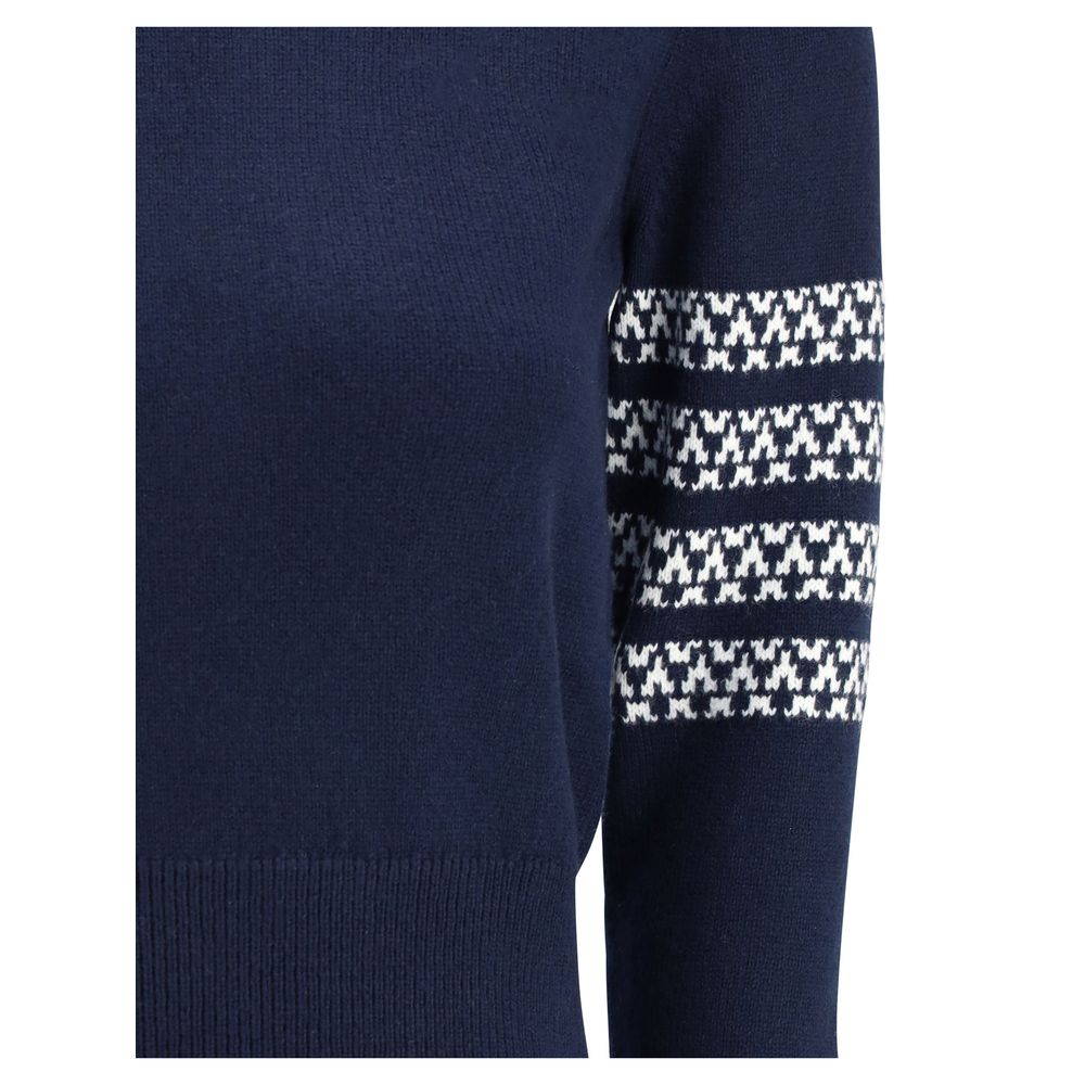 Blue Fleece Wool Sweatshirt