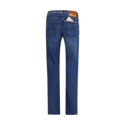 Blue Cotton Slim Fit Jeans