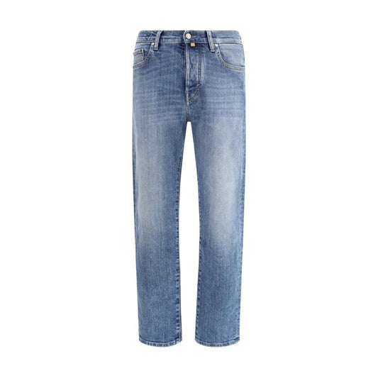 Blue Cotton Relaxed Fit Jeans