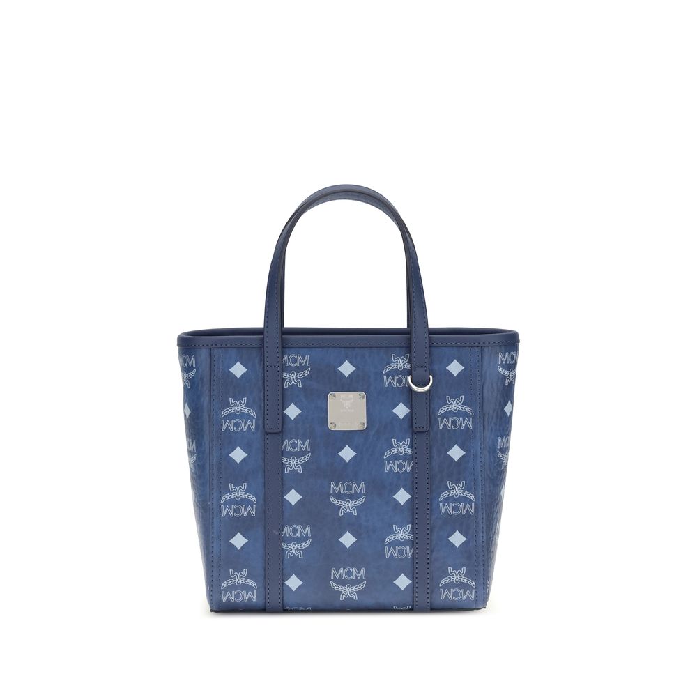 Blue Fabric Handbag