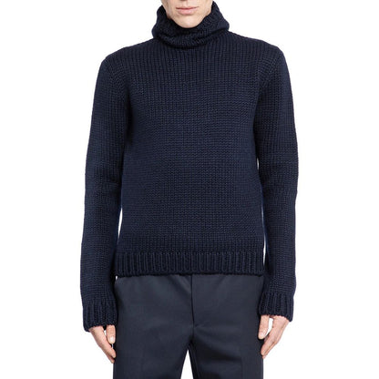Blue Wool Turtleneck