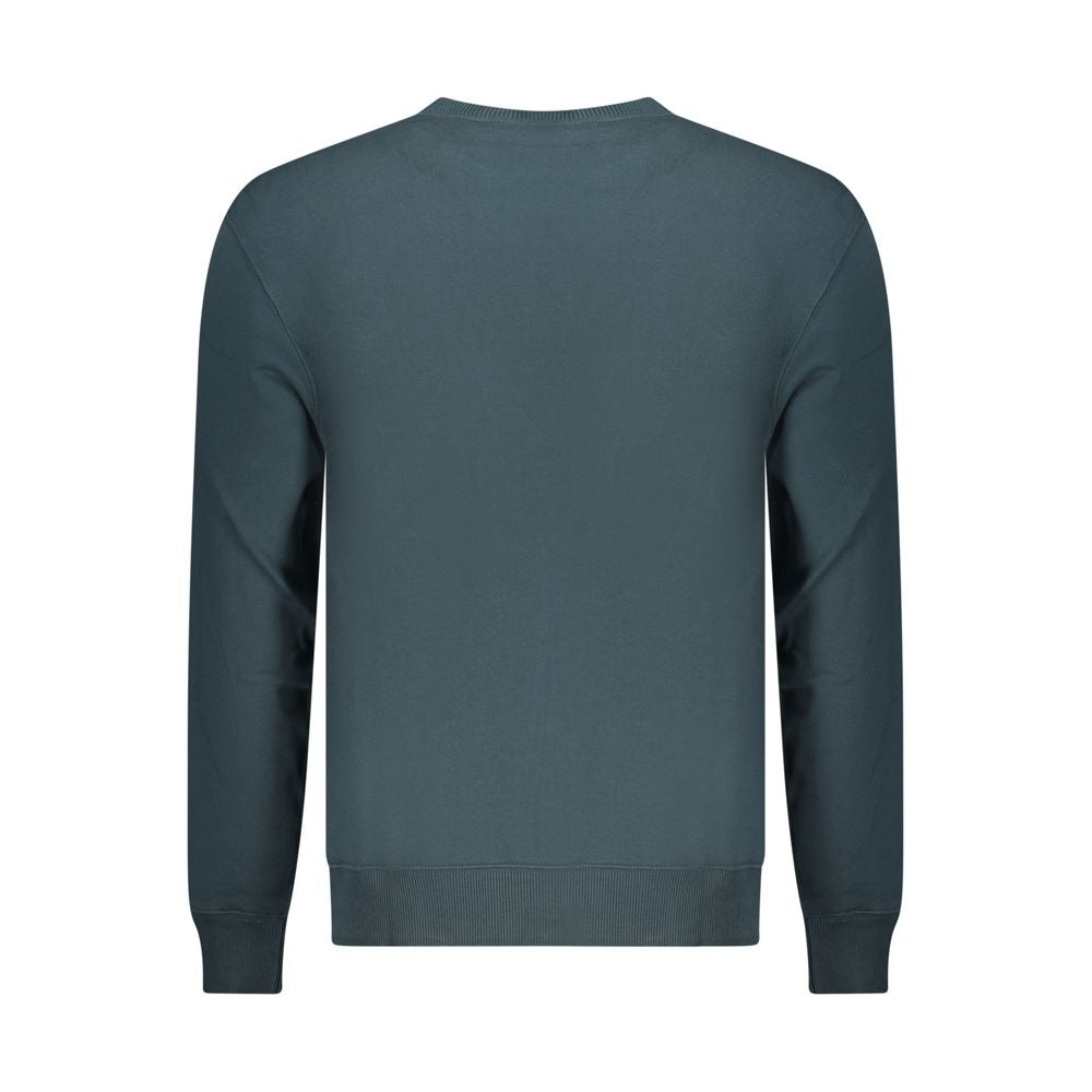 Blue Cotton Men Sweater